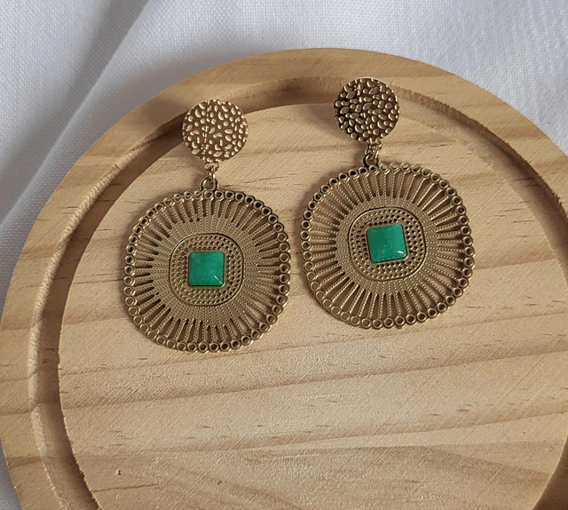 Boucles d'oreilles Esmeralda 