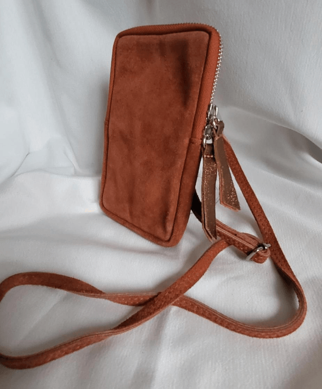 Pochette téléphone bi-matière 