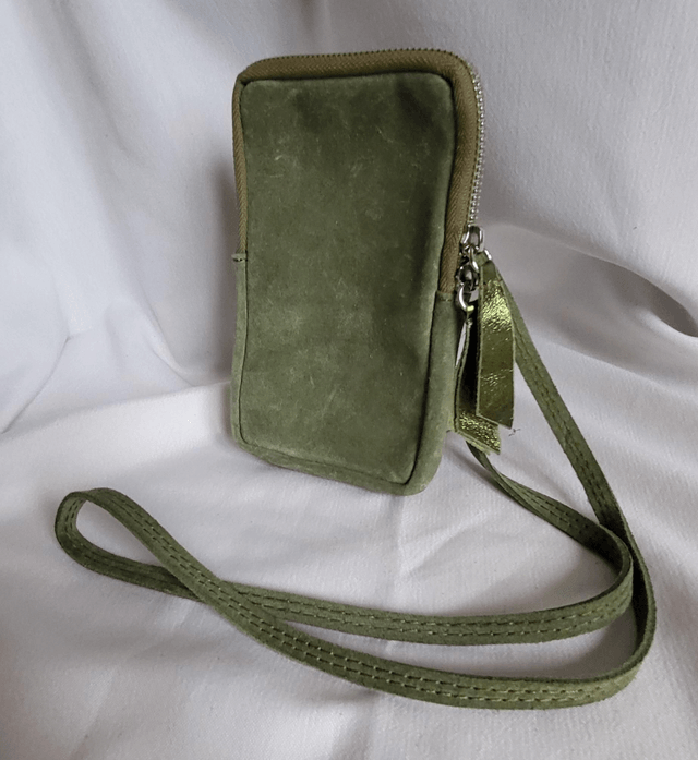 Pochette téléphone bi-matière 