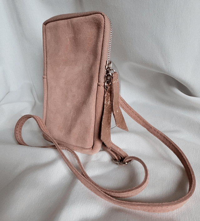 Pochette téléphone bi-matière 