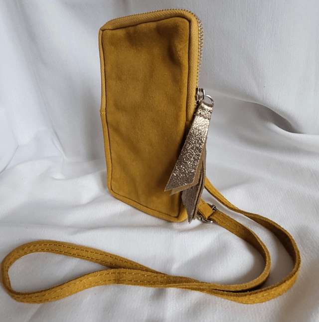 Pochette téléphone bi-matière 