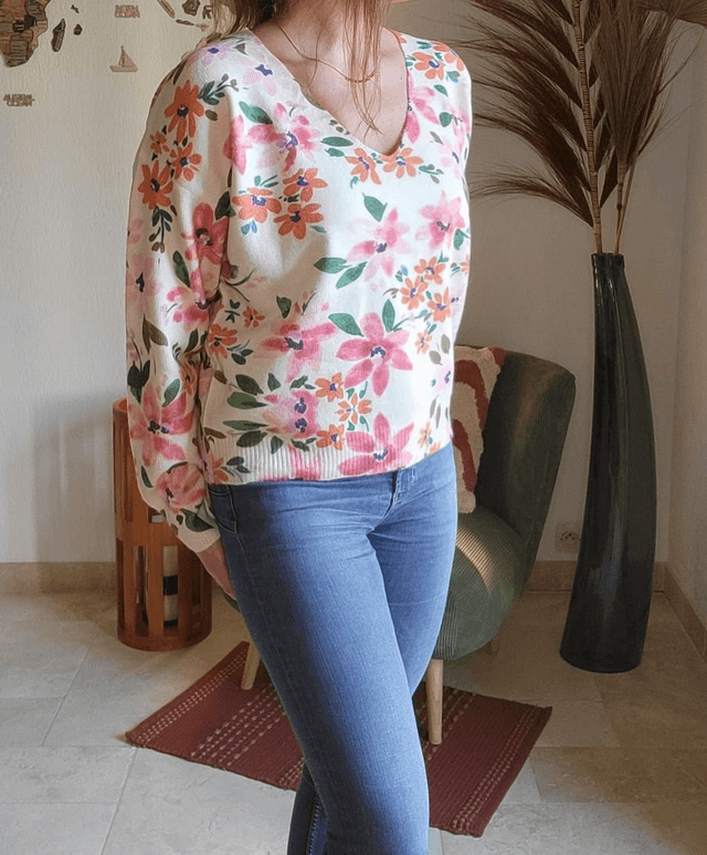 Pull fleuri Kiara 