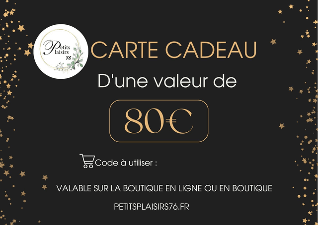 Carte cadeau 80€ 